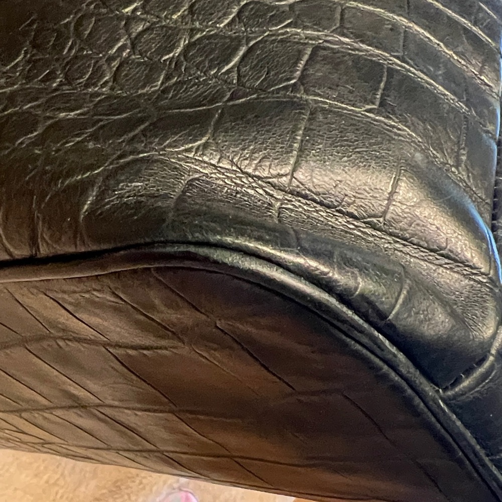 DONALD J. PLINER Crocodile Embossed Leather Bag - Picture 10 of 16